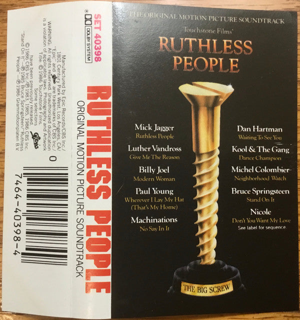 Various : Ruthless People (The Original Motion Picture Soundtrack) (Compilation)