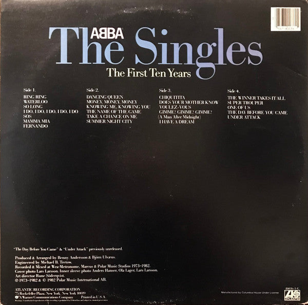 ABBA : The Singles  / The First Ten Years (LP,Compilation,Club Edition,Stereo)