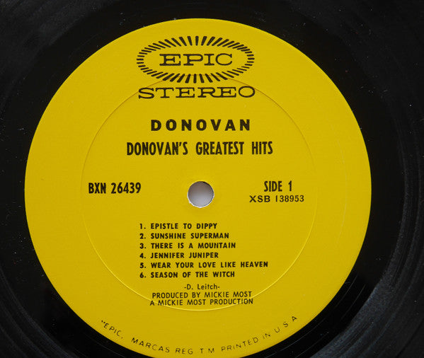 Donovan : Donovan's Greatest Hits (LP,Compilation,Stereo)