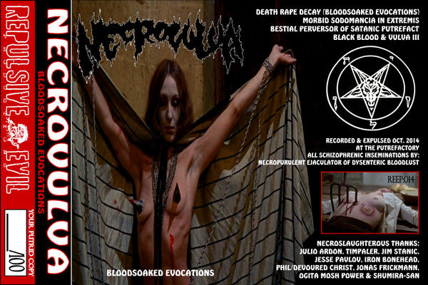 Necrovulva : Bloodsoaked Evocations (Single Sided,Limited Edition,Numbered,Stereo)