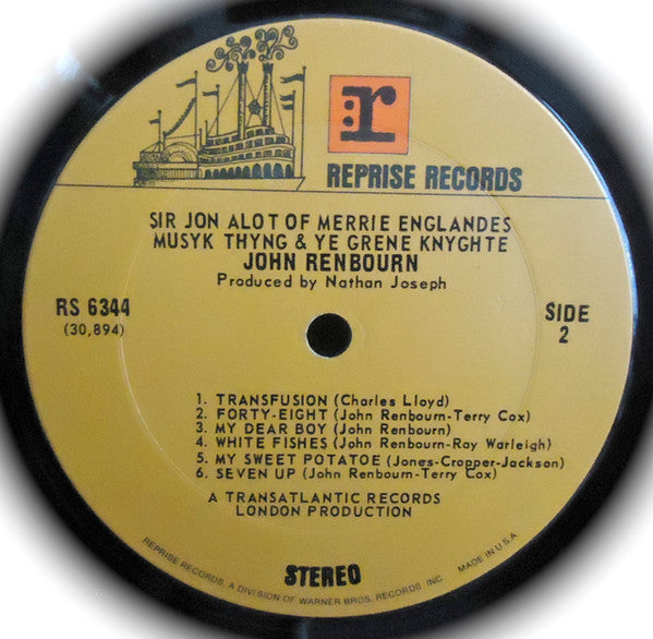 John Renbourn : Sir John Alot Of Merrie Englandes Musyk Thyng & Ye Grene Knyghte (LP,Album,Repress,Stereo)