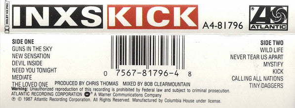 INXS : Kick (Album,Club Edition)