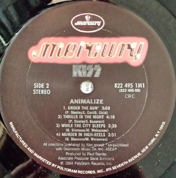 Kiss : Animalize (LP,Album,Club Edition)