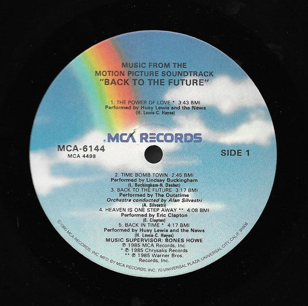 Various : Back To The Future (Music From The Motion Picture Soundtrack) (LP,Album,Compilation,Stereo)