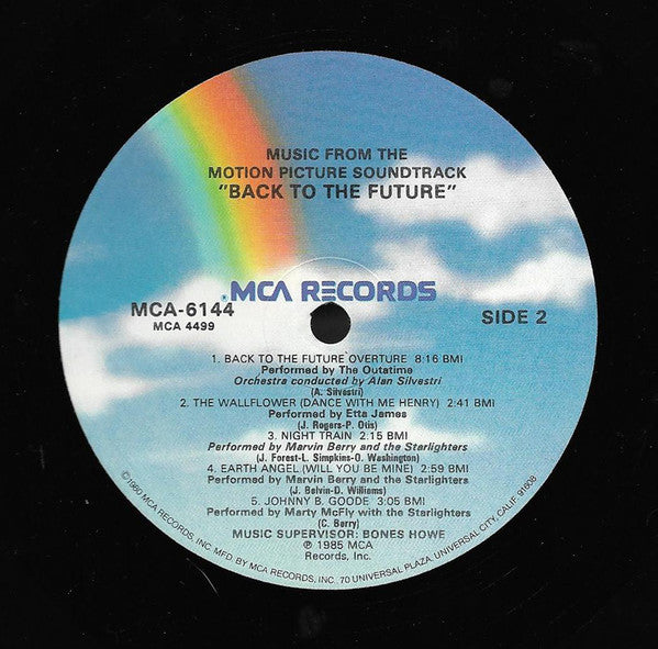 Various : Back To The Future (Music From The Motion Picture Soundtrack) (LP,Album,Compilation,Stereo)