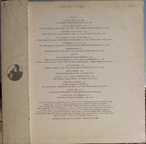 Carpenters : A Song For You (LP,Album)