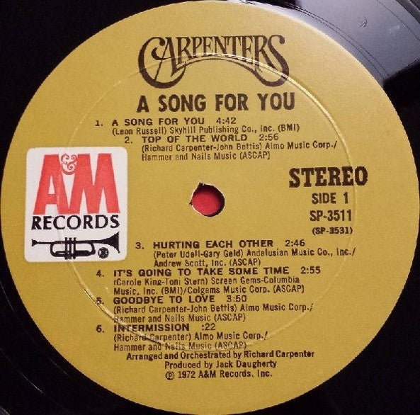 Carpenters : A Song For You (LP,Album)