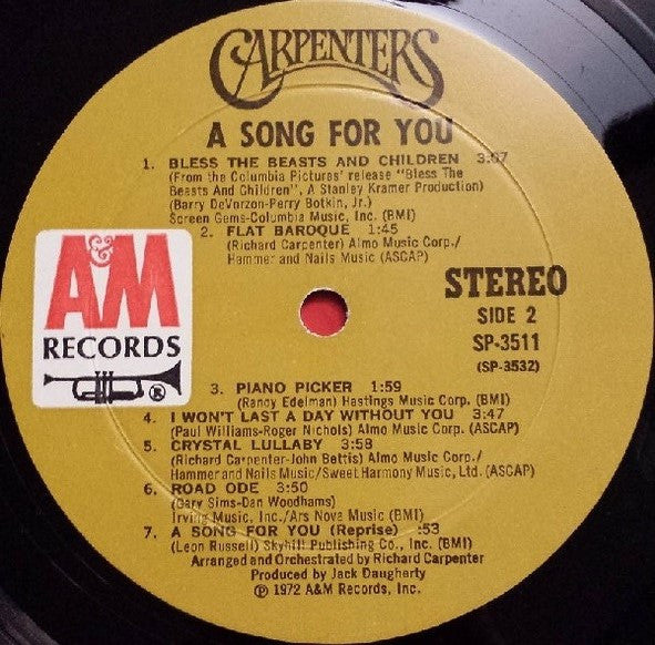 Carpenters : A Song For You (LP,Album)