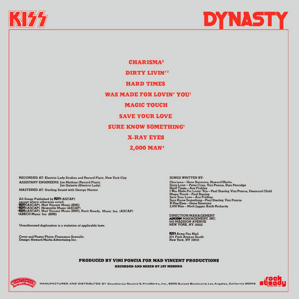 Kiss : Dynasty (LP,Album,Stereo)