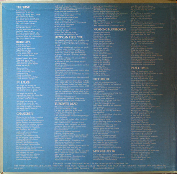 Cat Stevens : Teaser And The Firecat (LP,Album,Stereo)