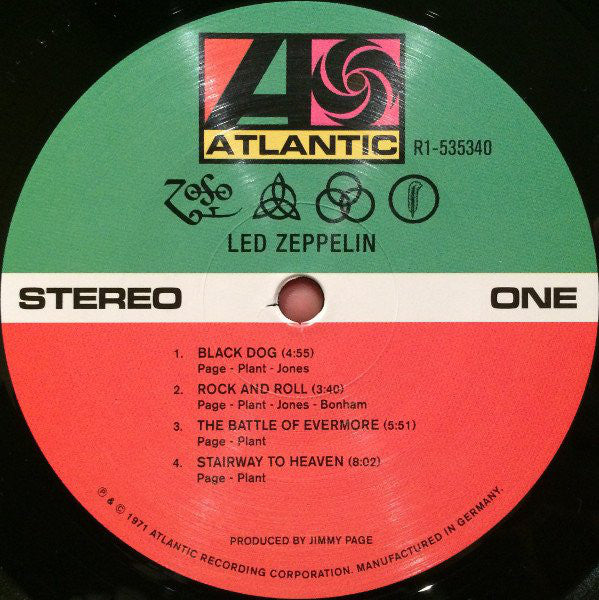 Led Zeppelin : Untitled (LP,Album,Reissue,Remastered)