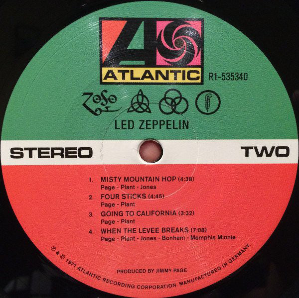 Led Zeppelin : Untitled (LP,Album,Reissue,Remastered)