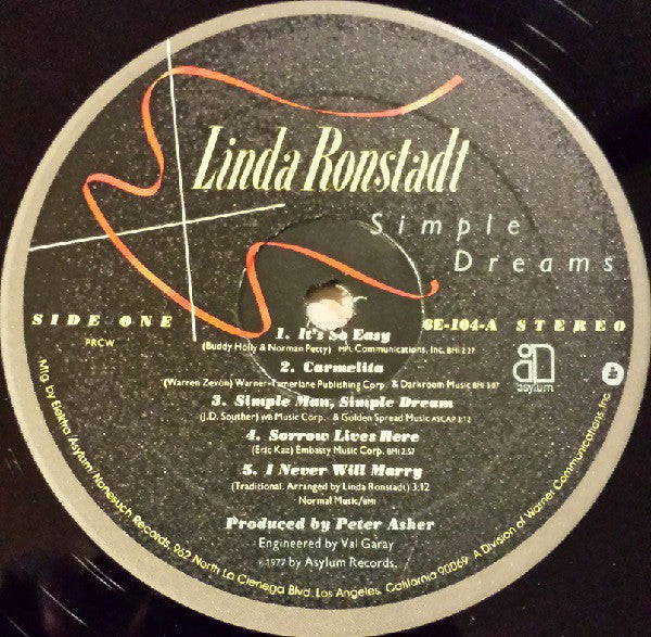 Linda Ronstadt : Simple Dreams (LP,Album,Stereo)