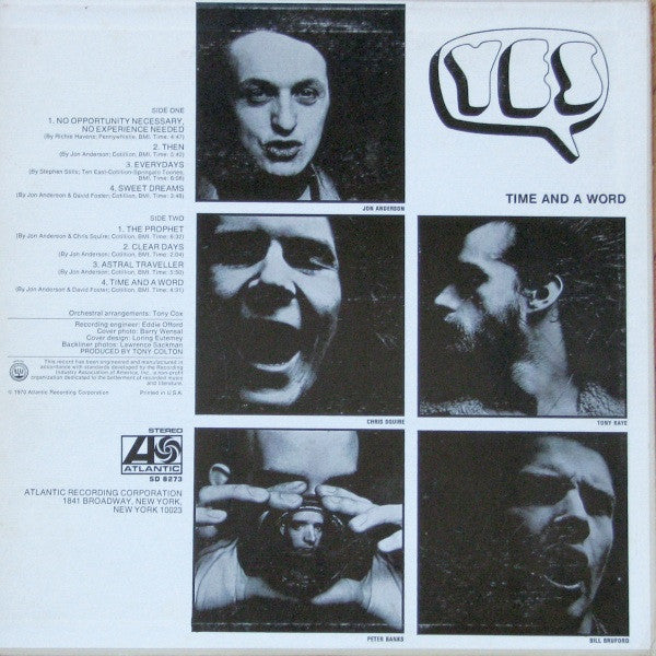 Yes : Time And A Word (LP,Album,Stereo)