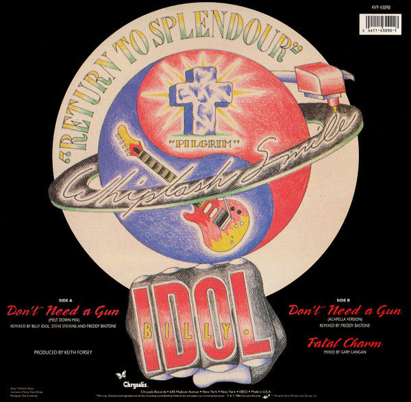 Billy Idol : Don't Need A Gun (12",45 RPM,Single)