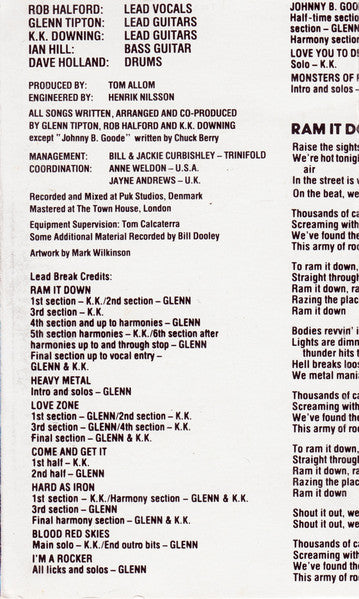 Judas Priest : Ram It Down (Album)