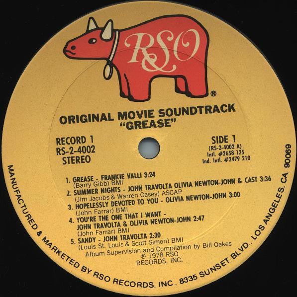Various : Grease (The Original Soundtrack From The Motion Picture) (LP,Album,Stereo)