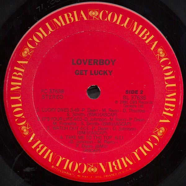 Loverboy : Get Lucky (LP,Album)