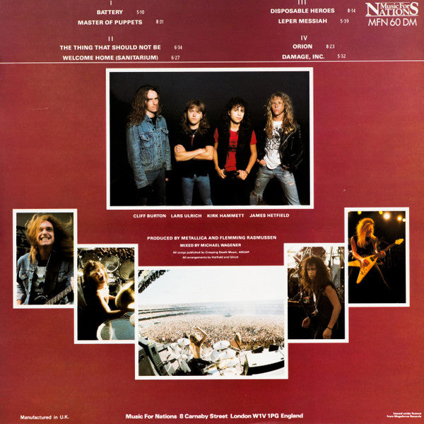 Metallica : Master Of Puppets (12",Album,Limited Edition,45 RPM,Reissue)