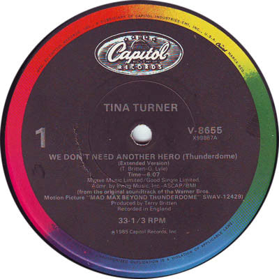 Tina Turner : We Don't Need Another Hero (Thunderdome) (12",33 ⅓ RPM,Single)