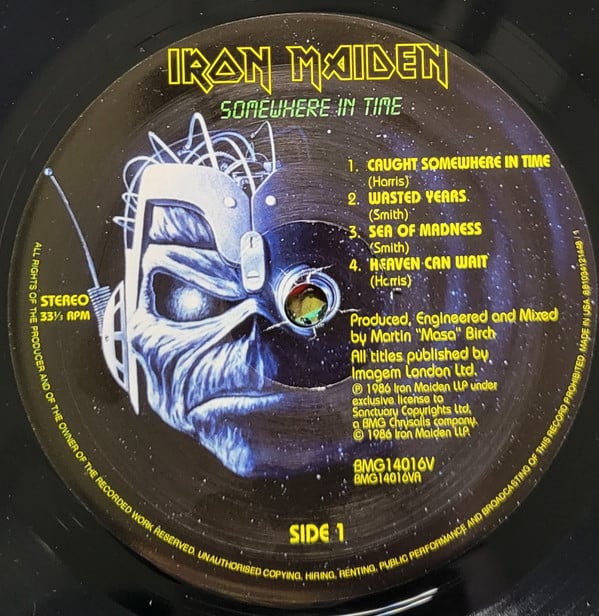 Iron Maiden : Somewhere In Time (LP,Album,Reissue)