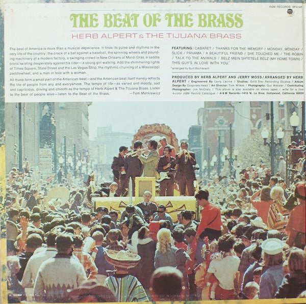Herb Alpert & The Tijuana Brass : The Beat Of The Brass (LP,Stereo,Album)
