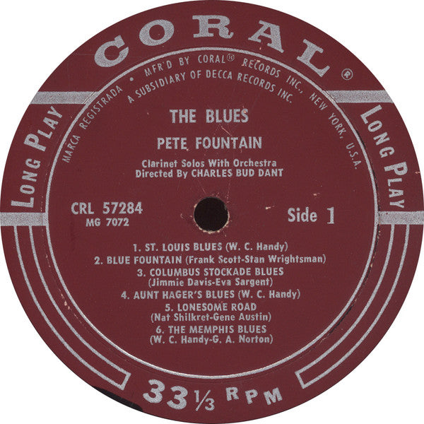 Pete Fountain : The Blues (LP,Album,Mono)