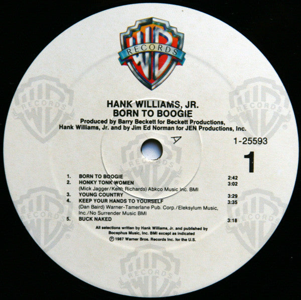 Hank Williams Jr. : Born To Boogie (LP,Album,Stereo)