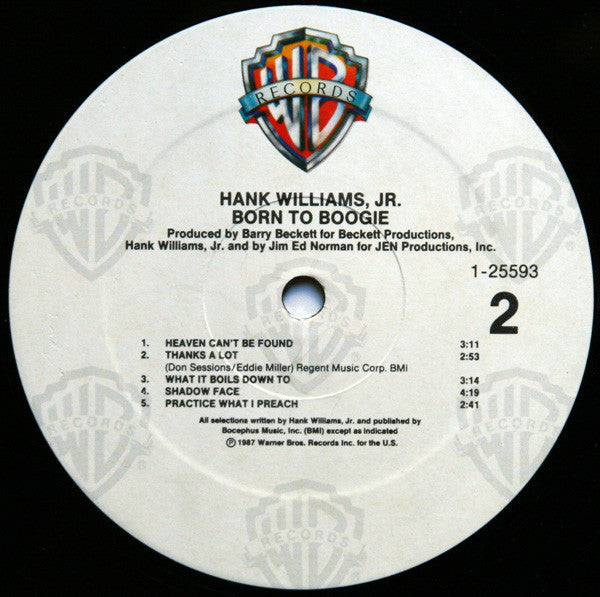 Hank Williams Jr. : Born To Boogie (LP,Album,Stereo)