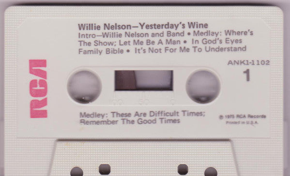 Willie Nelson : Yesterday's Wine (Album)