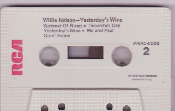 Willie Nelson : Yesterday's Wine (Album)