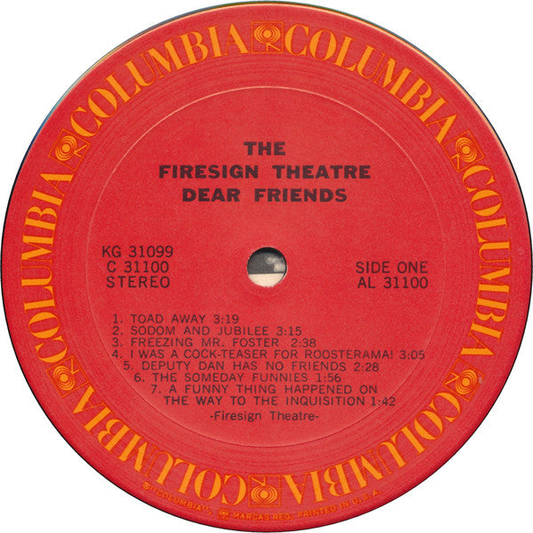 Firesign Theatre, The : Dear Friends (LP,Album)