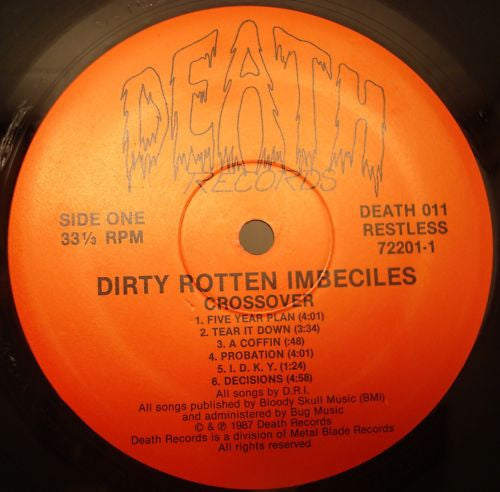 Dirty Rotten Imbeciles : Crossover (LP,Album,Special Cut)