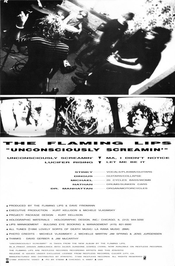 Flaming Lips, The : Unconsciously Screamin  E.P. (12",33 ⅓ RPM,EP)