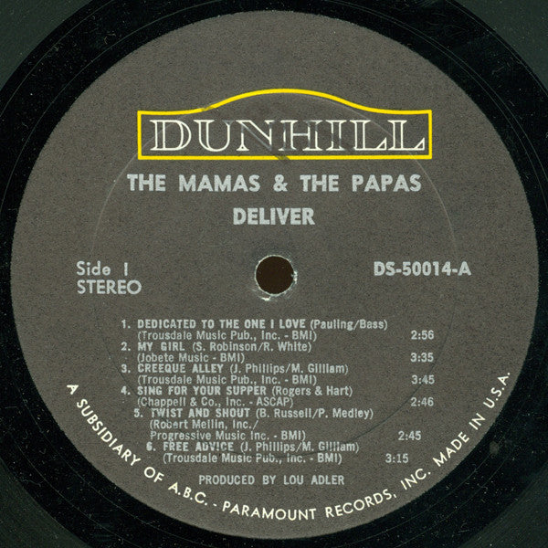 Mamas & The Papas, The : Deliver (LP,Album,Stereo)