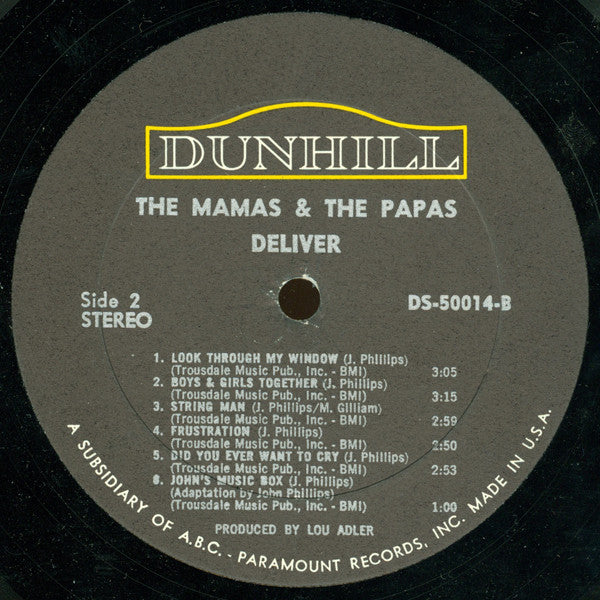 Mamas & The Papas, The : Deliver (LP,Album,Stereo)