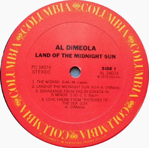Al Di Meola : Land Of The Midnight Sun (LP,Album)