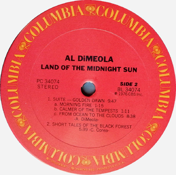 Al Di Meola : Land Of The Midnight Sun (LP,Album)
