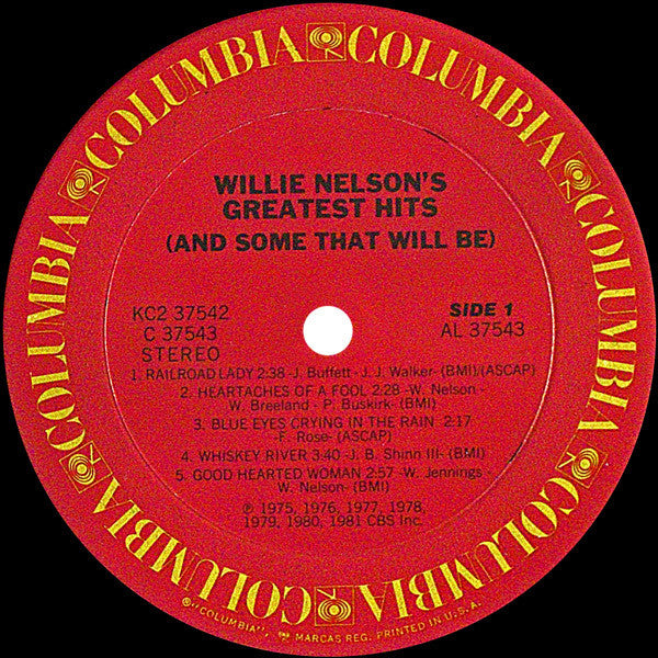 Willie Nelson : Greatest Hits (& Some That Will Be) (LP,Album,Compilation,Stereo)