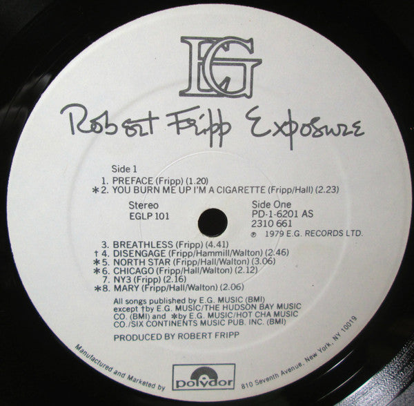 Robert Fripp : Exposure (LP,Album)