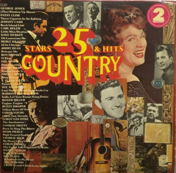 Various : 25 Great Country Stars and Hits (LP,Compilation,Stereo)