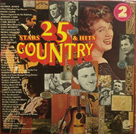 Various : 25 Great Country Stars and Hits (LP,Compilation,Stereo)