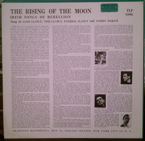 Clancy Brothers & Tommy Makem, The : The Rising Of The Moon (Irish Songs Of Rebellion) (LP,Album,Mono)