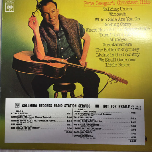 Pete Seeger : Pete Seeger's Greatest Hits (LP,Compilation,Mono)