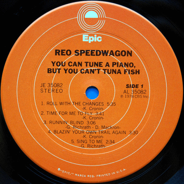 REO Speedwagon : You Can Tune A Piano, But You Can't Tuna Fish (LP,Album,Stereo)