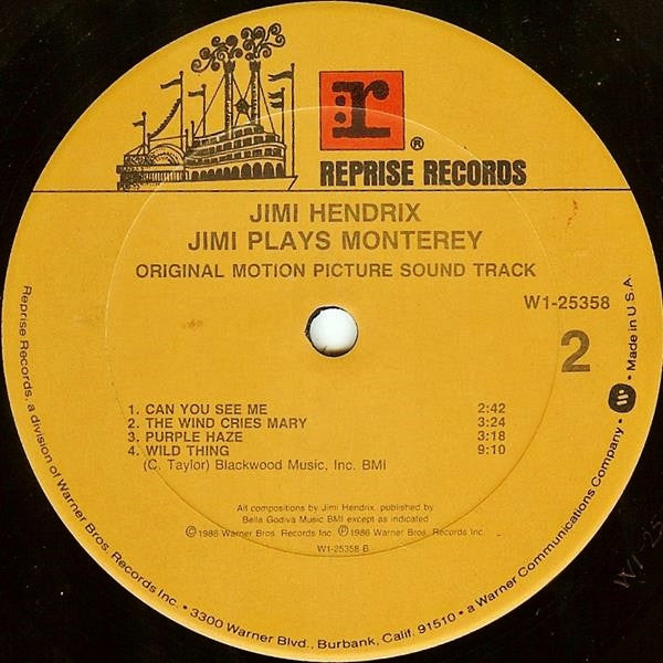 Jimi Hendrix : Jimi Plays Monterey Original Motion Picture Sound Track (LP,Album,Club Edition)