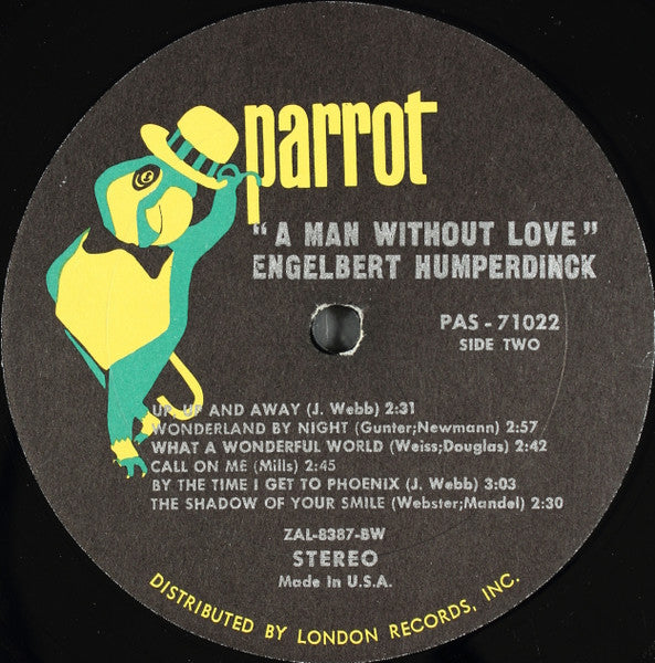 Engelbert Humperdinck : A Man Without Love (LP,Stereo)