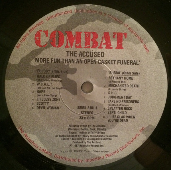 Accüsed, The : More Fun Than An Open Casket Funeral (LP,Album)