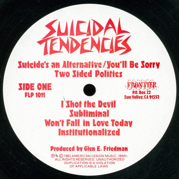 Suicidal Tendencies : Suicidal Tendencies (LP,Album,Reissue)