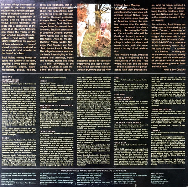 Paul Winter (2) : Common Ground (LP,Album,Stereo)